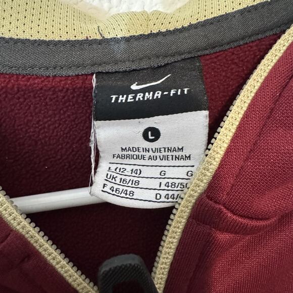 Florida State Seminoles Hoodie Jacket Womens Large Nike NCAA Football Therma-Fit - Picture 4 of 7